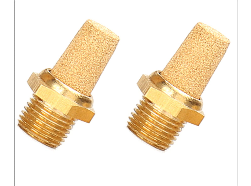 [Australia - AusPower] - Pneumatic Silencer Made of Sintered Bronze 1/2 Inch Set of 2 Industrial Quality 