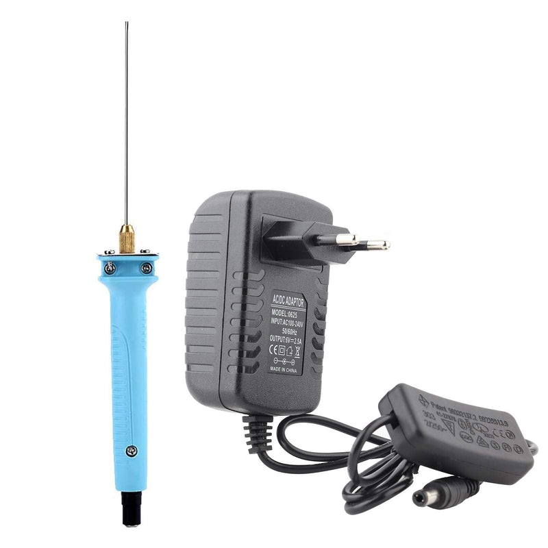 [Australia - AusPower] - Kuuleyn Electric Styrofoam Cutter, AC110-240V 10 cm Needle Type Electric Hot Wire Foam Cutter Pen Tool with Power Supply for Art Model Making (EU Plug) EU-Stecker 