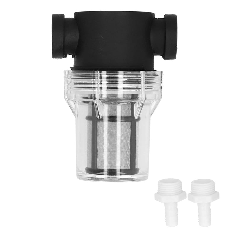 [Australia - AusPower] - 3/8" Hose Nozzle Inline Strainer, Professional Inline Water Strainer with 150 Micron / 100 Mesh Filter Strainer, 150 PSI Plastic Beer T Strainer for Home Brewery, Water and Beer Filter System 