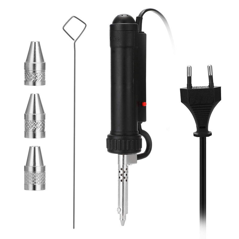 Weytoll Electric Desoldering Pump, Electric Vacuum Desoldering Iron, Extraction of Liquid Solder, 350 W Desoldering Pump with Heater, Palm, Electric Soldering Tin Sucker Va-cuum Soldering (Black)