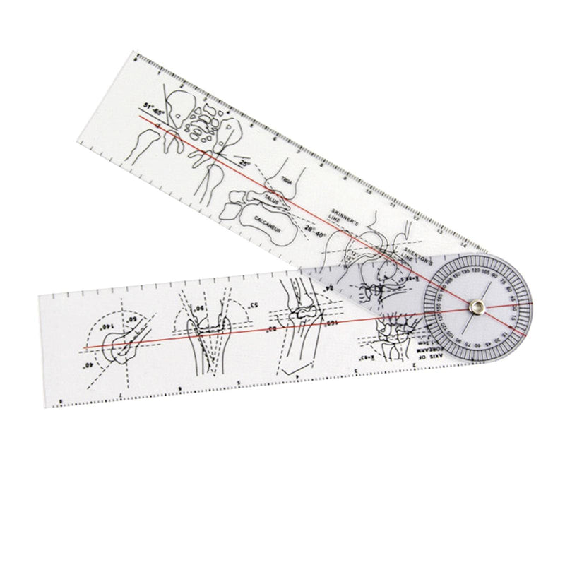 [Australia - AusPower] - Telituny Medical Protractor, Goniometer, Physiotherapy, 360° PVC, Transparent Joint Knife, Occupational Therapy Material, Joint Orthopaedic Tool, Measuring Device for Physiotherapy, Sports Therapy, 