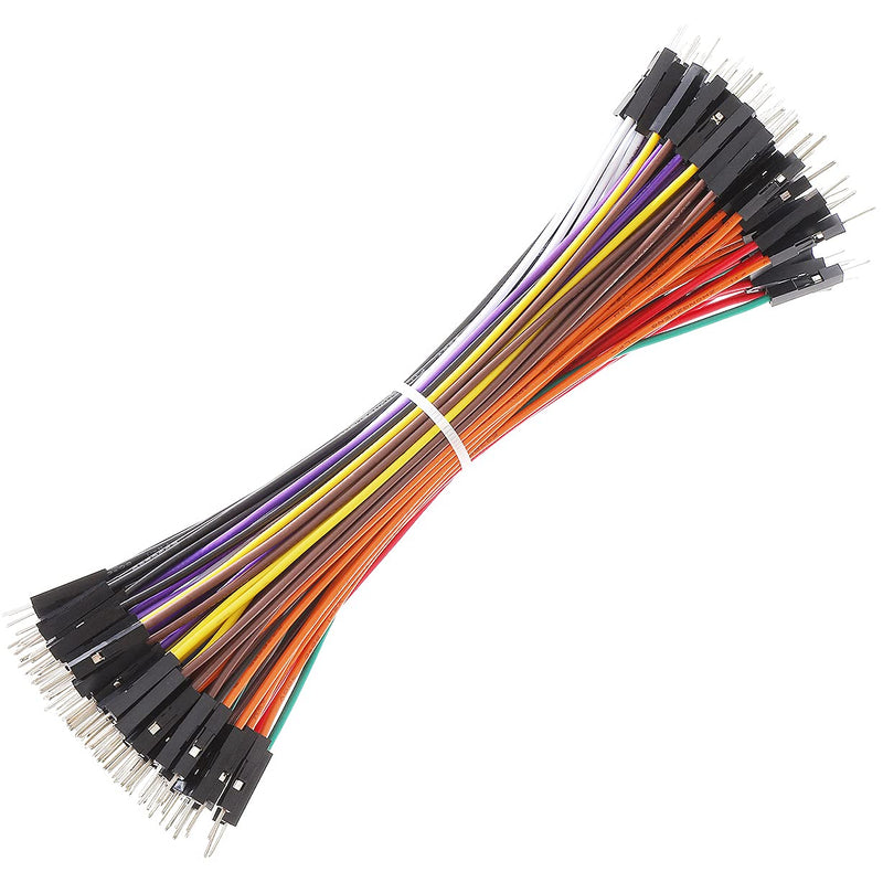 Breadboard Jumper Wires 20 AWG, Bestlus Exclusive Cable Jumpers Wire Bridges 15 cm M/M, 10 Colours, Pack of 120, Square Head 0.1 Inches (6 Inches, M/M) Male-Male, 15 cm 15CM / 6''