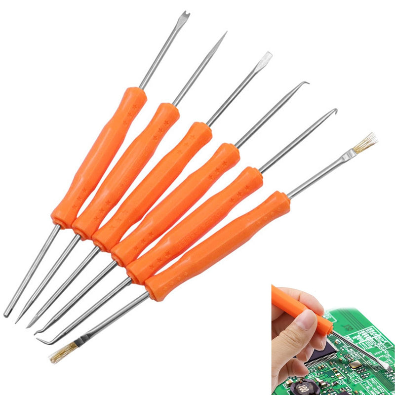 [Australia - AusPower] - Telituny Circuit Board Welding Tool Set, 6-Piece PCB Metal Soldering Aid Repair Kit for Circuit Boards, Precise Welding Tool Set, Assist Tools for Repairing, Installing, Disassembling, Cleaning 