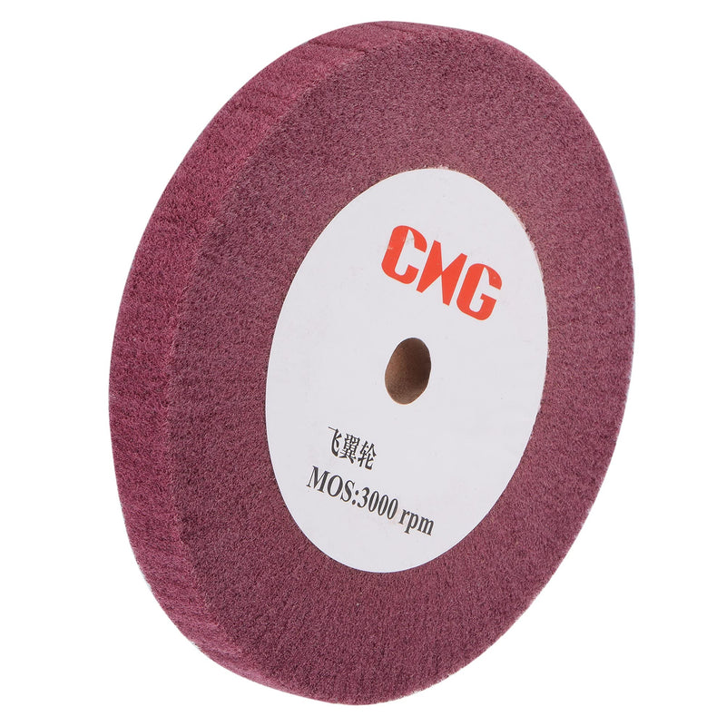 [Australia - AusPower] - sourcing map 200 mm x 25 mm 320 Grit Fleece Polishing Disc Abrasive Fabric Nylon Wire Drawing Sanding Disc for Stainless Steel Metal Red 200mm x 25mm 
