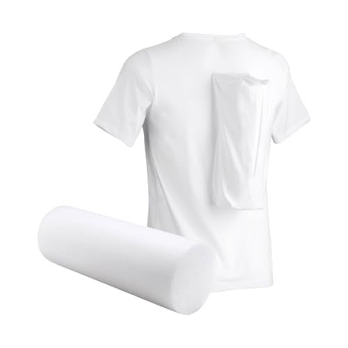 Standard Anti Snore Shirt with Hard Foam Roll, 100% Organic Cotton, Help with CPAP Therapy, Sleep Apnea + Snoring for Men [M] M