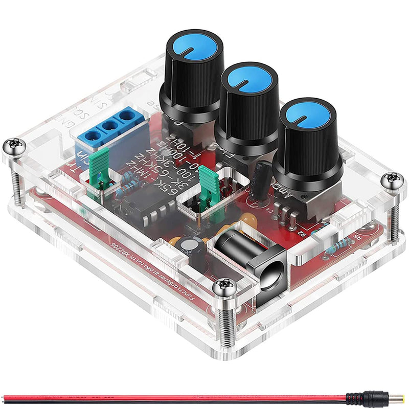 [Australia - AusPower] - Youmile XR2206 High Precision Function Signal Generator DIY Kit 1HZ-1MHZ Frequency Module 9-12V DC Input Sine / Triangle / Square Output Adjustable with DC Plug Cable 