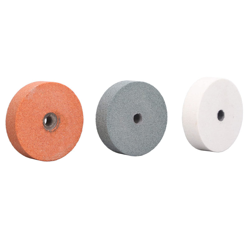 [Australia - AusPower] - 3pcs Bench Grinding Wheel Silicon Carbide Grinding Stone Base Grinding Wheel for Metal Ceramic Wood 