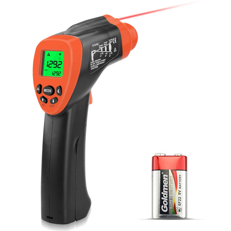 [Australia - AusPower] - Digital Infrared IR Thermometer Laser -50°C ~ 700°C, Kethvoz Contactless Temperature Meter with Temperature Alarm, Adjustable Emissivity for Kitchen/Cooking/Sugar/Industrial Infrared Temperature Gun 