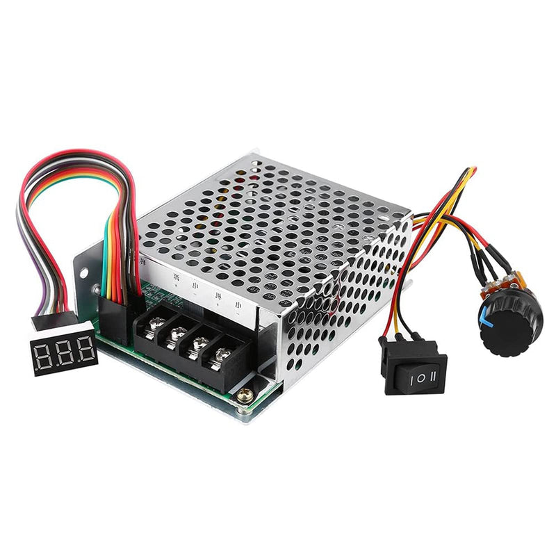 DC Motor Regulator PWM 10-55V 12V 24V 36V 48V 60A Stepless DC Motor Controller with Switching Function and LED Indicator (Pack of 1)