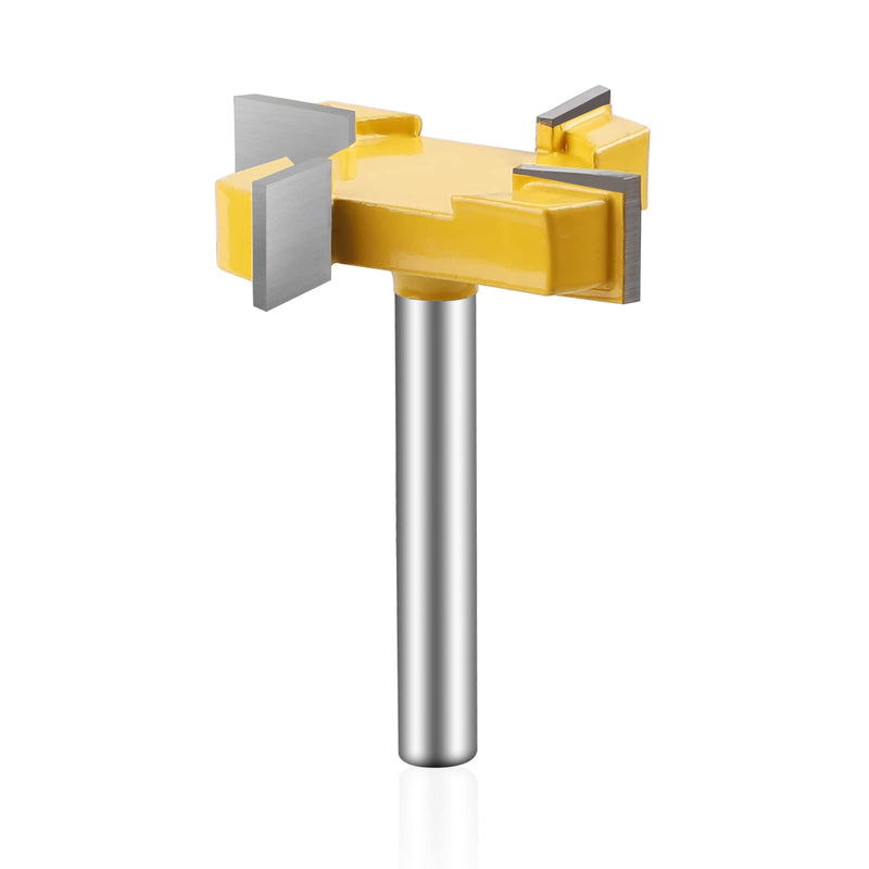 [Australia - AusPower] - CPROSP Milling Cutter for Router Spoilboard Milling Cutter 8 mm, Face Milling Cutter for Router Shaft 4 x Flutes, for Floor Cleaning, Woodworking Tool Processing & Hollowing, Diameter 38 mm 4 Flügel, Schnittdurchmesser 50,8mm 