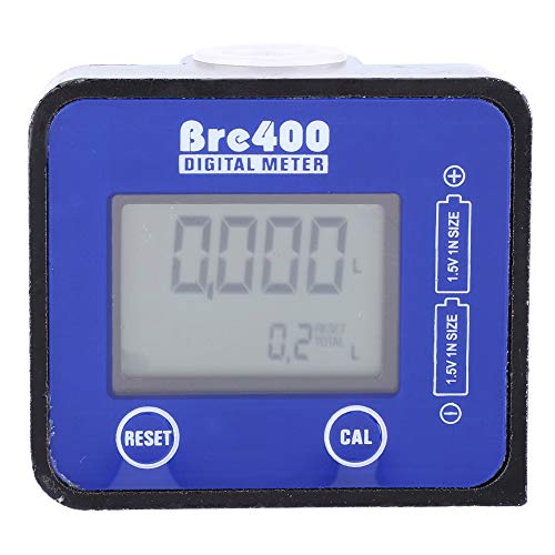 Dioche Flow Meter 1/2" Flow Water Sensor Meter 1% Accuracy LCD Display Gas Fuel Oil Flow Meter Petrol Blue