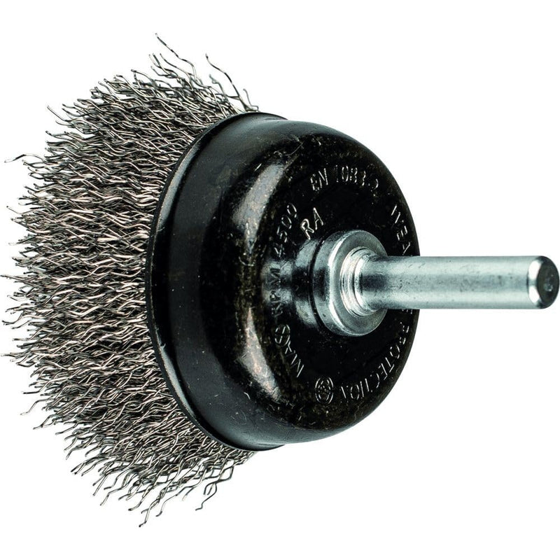 [Australia - AusPower] - PFERD Cup Brush Untwisted TBU INOX | Diameter 50 mm Shaft Diameter 6 mm Stainless Steel Wire Diameter 0.30 mm | 43740163 - for Drills Topfbürste 