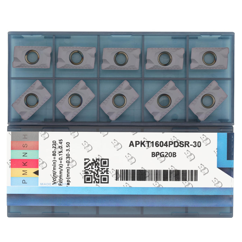 [Australia - AusPower] - CDBP APKT1604 PDSR Indexable Inserts for Steel and Stainless Steel Milling Plates APKT, Pack of 10 APKT1604PDSR-30 