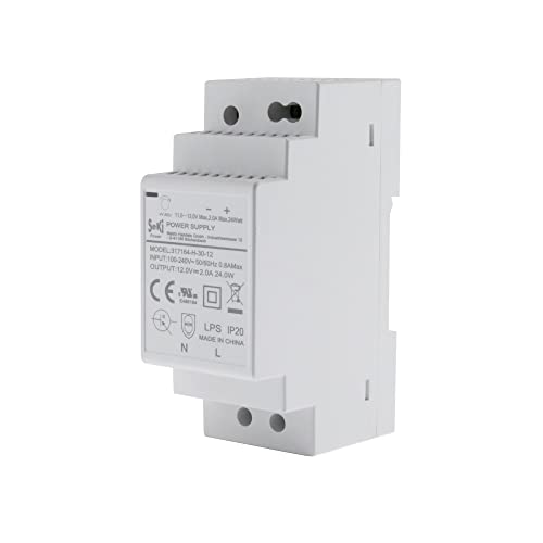 SeKi DIN Rail Power Supply H-30-12 - 12V - 2A - 24W DIN Rail - Power Supply 24 watts (2 A) Single