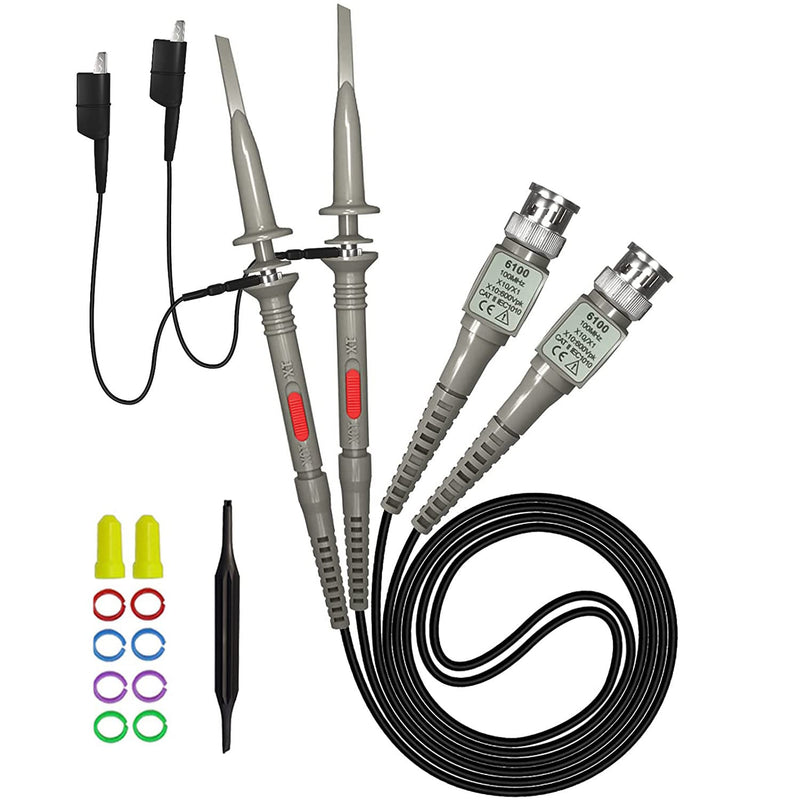 [Australia - AusPower] - Greluma Universal Oscilloscope Clamping Probes 100 MHz with Accessory Kit 1 x 10 x Pack of 2 