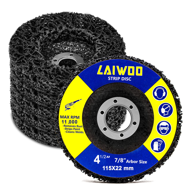 [Australia - AusPower] - LAIWOO CSD Disc Sanding Disc, Purple Cleaning Disc Set, Coarse Cleaning Disc, Nylon Fabric Disc, Paint Removal, Rust for Angle Grinder (5 Pieces - 115 x 22 mm) 5pcs-115*22mm 