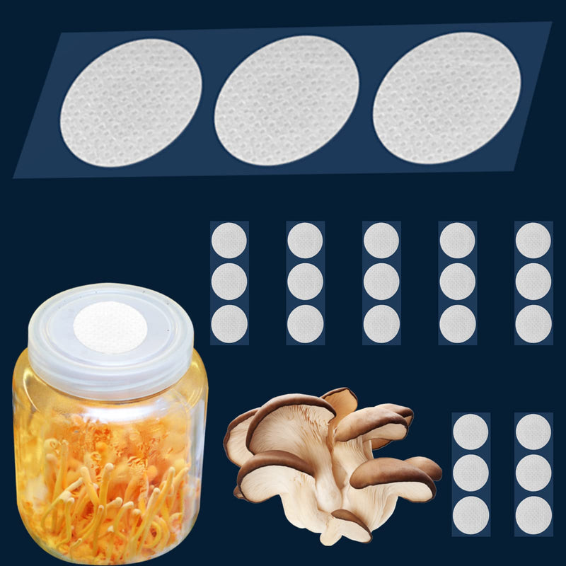 [Australia - AusPower] - Synthetic Filter Paper Stickers 58mm 0.3μm PTFE Filter Disc Strong Adhesive Patch for Mushroom Growing (Pack of 24) 