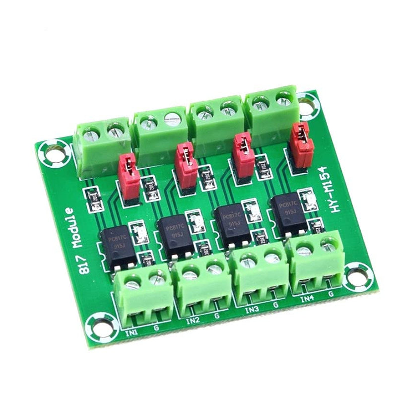 JZK PC817 4-Channel Optocoupler Isolation Board Voltage Converter Adapter Module 3.6-30V Driver Photoelectric Insulated Module PC 817