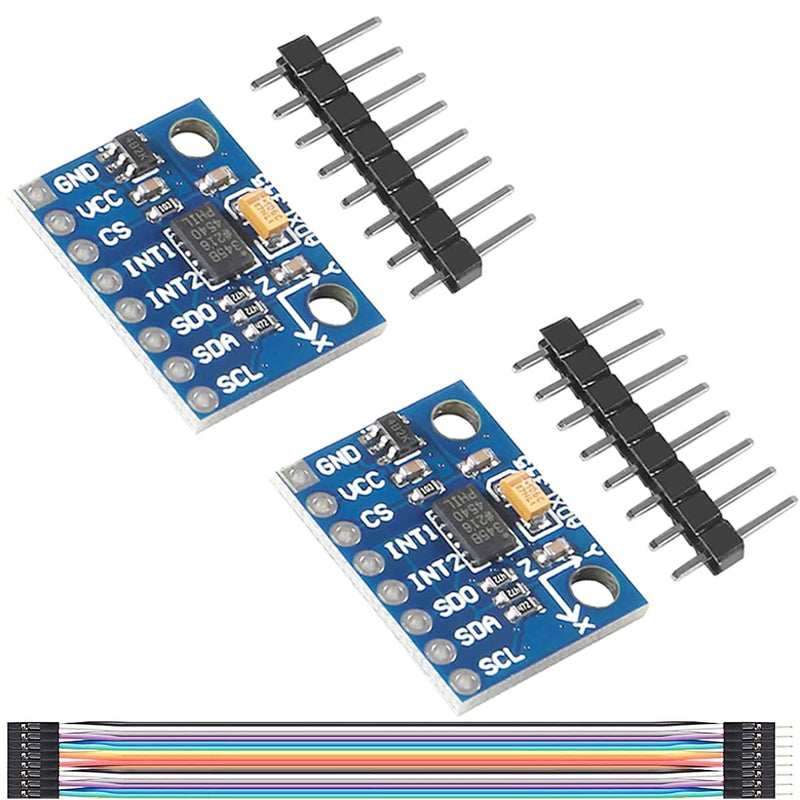 [Australia - AusPower] - Youmile 2pcs GY-291 ADXL345 IIC/SPI Digital 3-Axis Digital Acceleration Tilt Module with Pinheader DuPont Cable for Arduino 