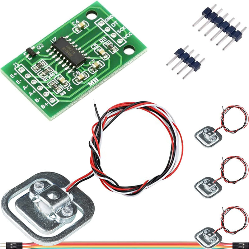 [Australia - AusPower] - DAOKAI Half-bridge Load Cell, 50 kg Half Bridge Strain Gauge Weight Sensor + 4 Pieces HX711 Precision AD Converter Breakout Module for Arduino Set of 2 50 kg load cell 