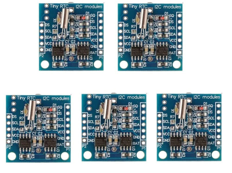 [Australia - AusPower] - Fasizi Tiny RTC I2C DS1307 AT24C32 Real Time Clock Module for Arduino AVR PIC 51 ARM (Pack of 5) 