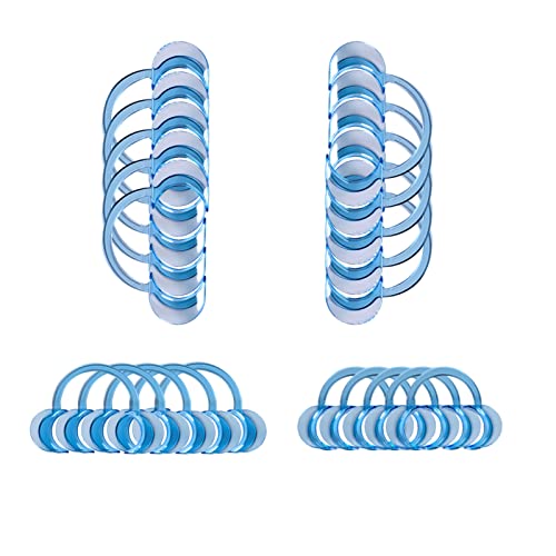 Pack of 20 Cheek Holders Dental C-Shape Mouth Opener Mouth Angle Holder | For adults and children for dental care and party game, blue, 5L + 10M + 5S