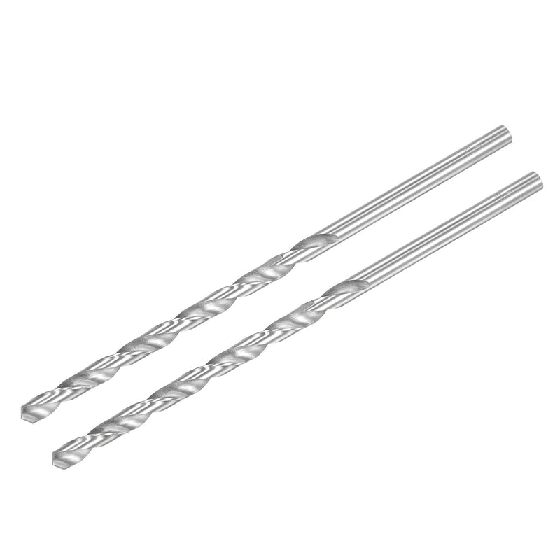 sourcing map 2 x HSS twist drills (high-speed steel) extra long twist drill bits 6 mm drill diameter 160 mm length 6x160mm