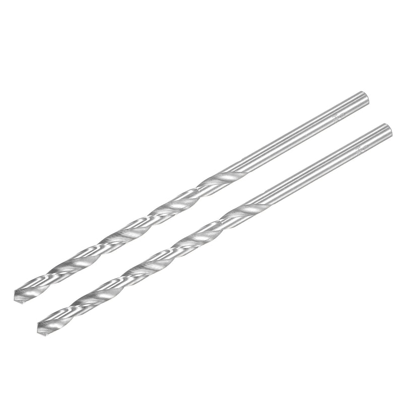 [Australia - AusPower] - sourcing map 2 x HSS twist drills (high-speed steel) extra long twist drill bits 6.2 mm drill diameter 160 mm length 6.2x160mm 