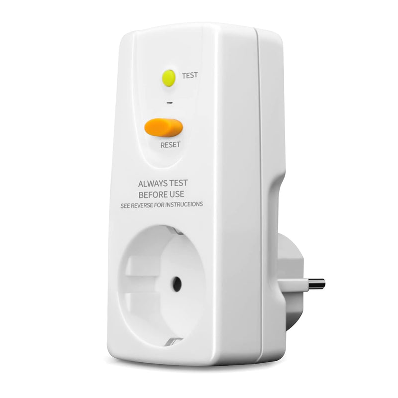 [Australia - AusPower] - Fi Circuit Breaker Socket, Personal Protection Plug, Anti-Leakage and Electric Shock, 10 mA Protective Contact 230 V, 16 A Circuit Breaker Plug, Suitable for Household Devices, Tools, Outdoor 