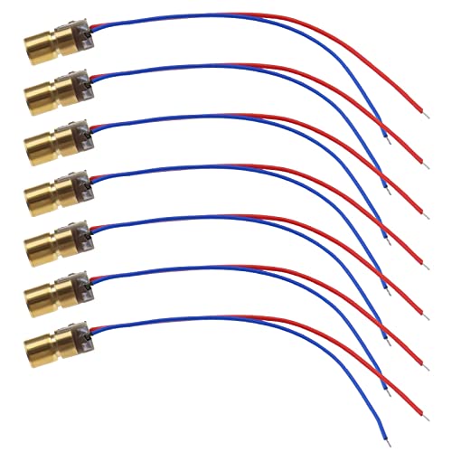 OTOTEC 20 Pieces Red Laser Diode 5V 650nm Less than 5mW Red Dot Laser Head Diode for Level Gauge Soil Instrument 75mm Long