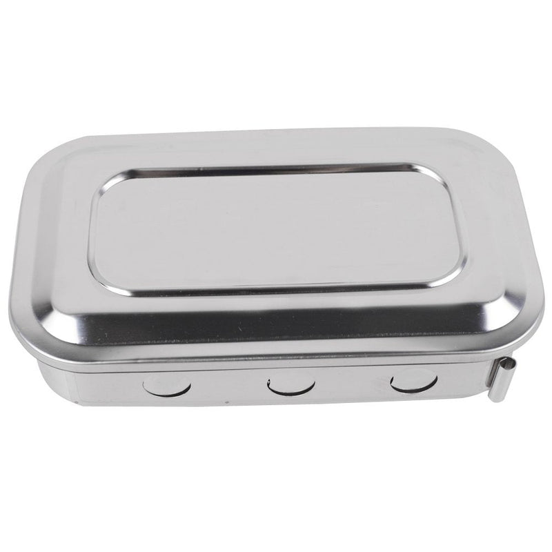 304 Stainless Steel Medical Sterilizer Box Surgical Instruments Storage Boxes for Professional Surgery, Veterinarians, Beauty Salon, Dentist Use (8 Inch (with Holes)