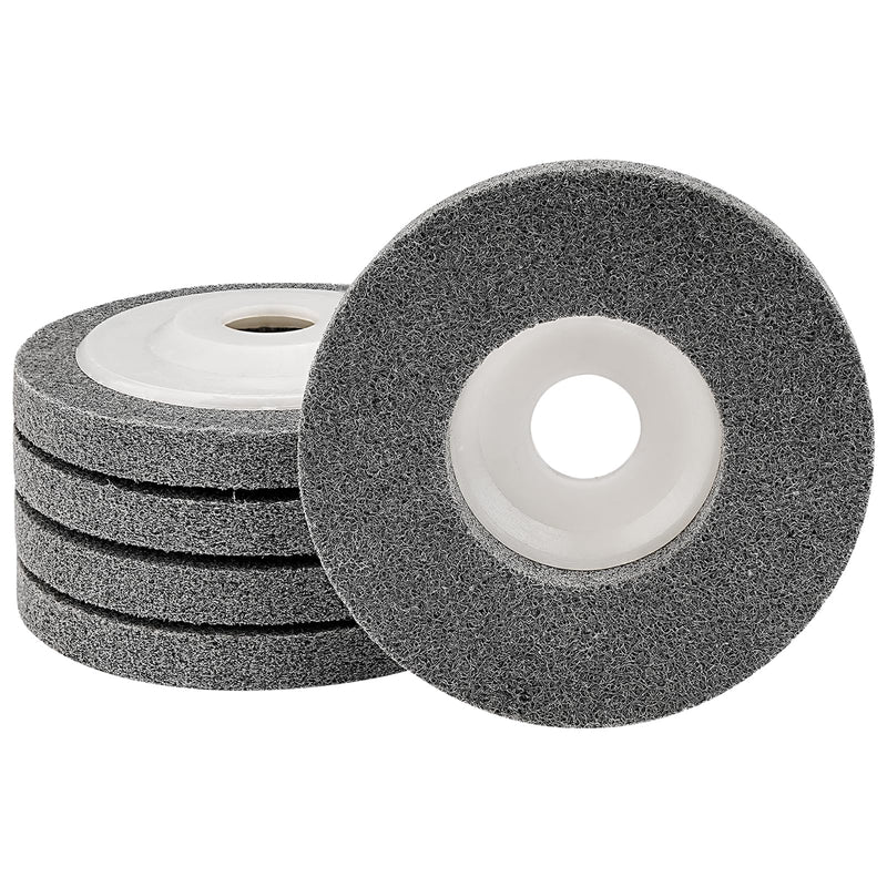 [Australia - AusPower] - SI FANG Nylon Fiber Polishing Disc for Angle Grinder, 115mm x 22mm Flap Grinding Disc Grinding Wheel Angle Grinder Polishing Tools for Stainless Steel Aluminum Metal Glass Wood (Pack of 5) 