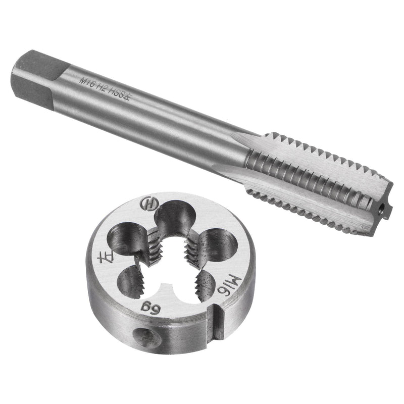 [Australia - AusPower] - sourcing map Taps and Die Sets M16 x 2 Metric Left Hand Thread with Straight Groove and Round Die 