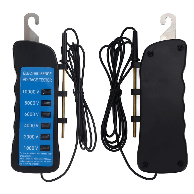 [Australia - AusPower] - Uadme Pasture Fence Tester, Long Term Use, Voltage Tester, Current Meter, Electric Fence, Troubleshooter, Voltmeter, 1000-10000 V with 6 Lamps, for Agricultural Livestock Equipment 