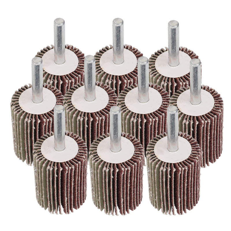 [Australia - AusPower] - Duokon Flap Wheel 28 mm, Die Sander Flap Wheel for Steel, 10 Pieces Sanding Flap Sander, Sandpaper, Flap Grinding Wheel, Grinding Head, Rotary Tool for Grinding and Polishing 