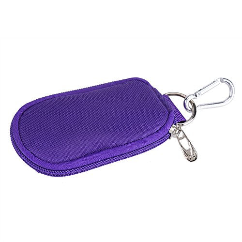 Mini Essential Oil Carry Bag Key Chain Style 10 Compartments Essential Oil 2ml 3ml Storage Bag for Home and Travel ('Purple) Purple