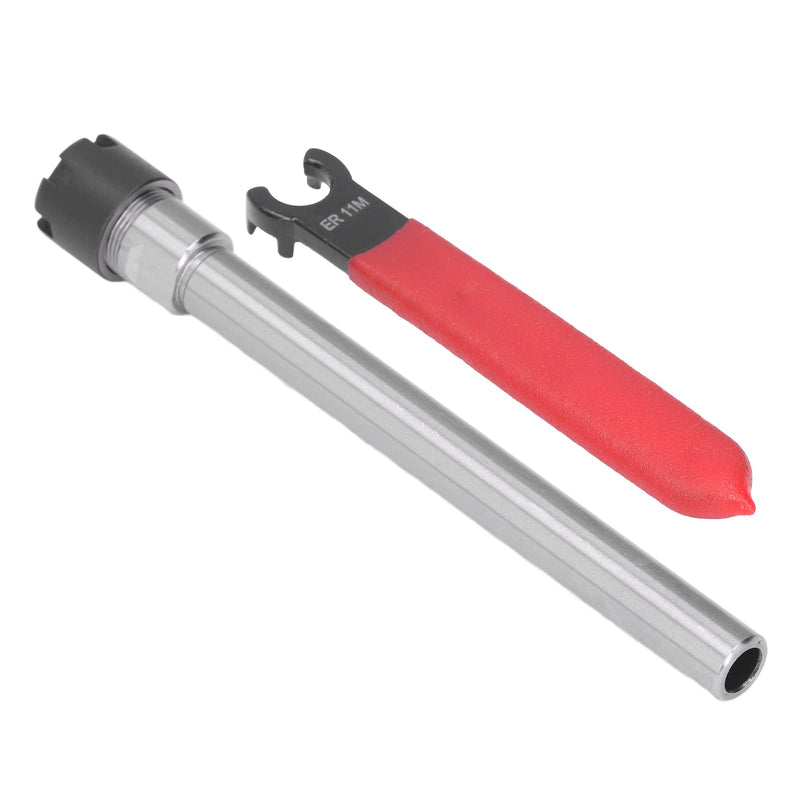 [Australia - AusPower] - Hilitand Collet Holder ER11 100 Collet Holder Cylinder Shaft Extension Rod with Key for CNC Milling Turning Tool 1-7 mm Clamping Range Collets (C10-ER11M-100L) C10-er11m-100l 