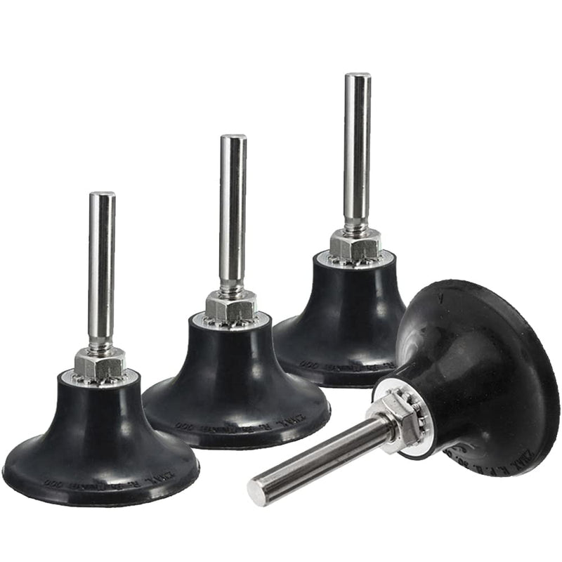 [Australia - AusPower] - Mesee Pack of 4 Disc Pad Holder, 1/4 Inch Shank Roll Lock Discs, Sanding Discs Pads for Roll Lock Round Rotary Tool Sanding Surfaces Polishing Conditioning Discs 