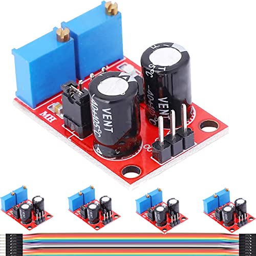 NE555 Pulse Rate Duty Cycle Adjustable Module Rectangular Rectangular Wave Signal Generator, Stepper Motor Driver Board Module NE555 Pulse Generator (Pack of 5)