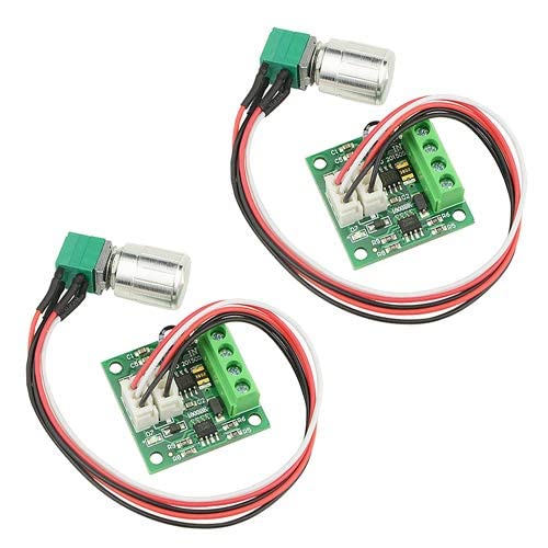 [Australia - AusPower] - BGTXINGI 2pcs DC Motor Speed Controller 1.8V 3V 5V 6V 12V 2A 1803BKW Adjustable Driver Switch Light Temperature Controller Regulation Current Limiting Ultra Small LED Dimmer with Speed Controller 
