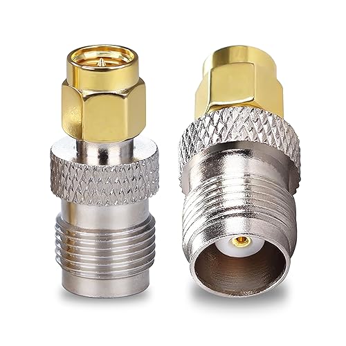 TUOLNK SMA Male to TNC Female Coaxial for Antenna Router SMA Male to TNC Female Coaxial Adapter 2pcs Pack of 2 SMA male to TNC female