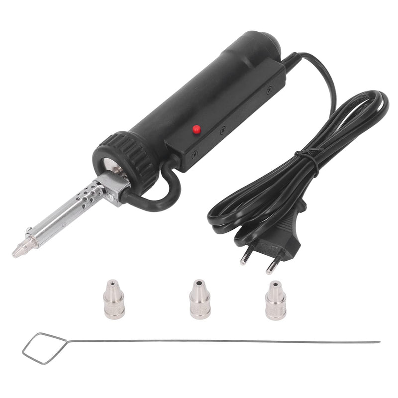 [Australia - AusPower] - Stainless Steel Soldering Suction, Desoldering Pump, Automatic Desoldering Gun with 3 Suction Nozzles, EU Plug, 220 V 350 W Iron Gun, Soldering Tool, Portable Tool for Removing Solder, Engineer Solder 