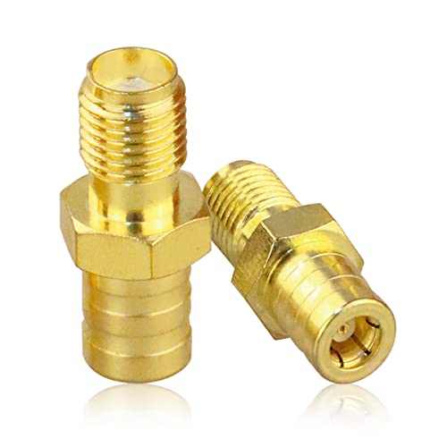 TUOLNK SMA to SMB Adapter SMB Female to SMA Female Coaxial Plug for Coaxial Cable Radio Antenna Pack of 2 SMA Female to SMB Female