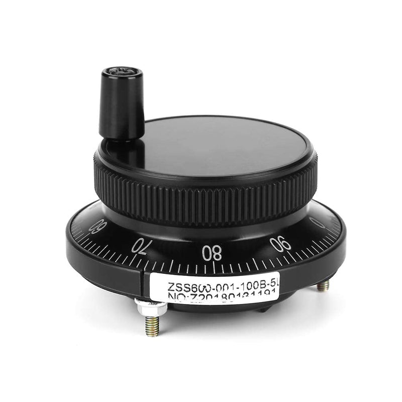[Australia - AusPower] - 100PPR 6 Terminal Electronic Hand Wheel Manual Pulse Transmitter for CNC System (Black) 