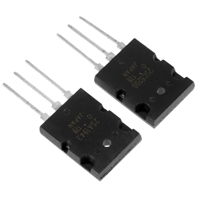 [Australia - AusPower] - Eujgoov Pack of 10 Black High Power Matched, 2SC5200 Transistor 1943 Audio Transistor Power Amplifier Transistor 2SA1943+2SC5200 