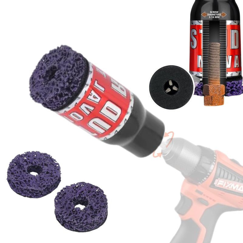 [Australia - AusPower] - Rankomu Wheel Bolt and Hub Cleaner with Wire Brush and 2 Grinding Wheels, Wheel Hub Grinder Cleaning Tool for 1/2 Inch Impact Wrench, Needle Scaler for Electric Drill 