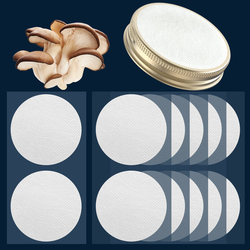 Membrane Filter Stickers 20mm 58mm 65mm 82mm 90mm 0.2um Strong Adhesive Filter Disc for Mushroom Growing (82mm, 12)