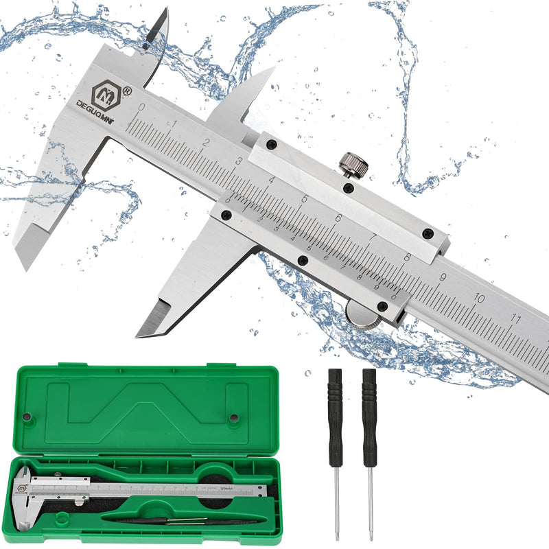 [Australia - AusPower] - Vernier Calliper Analogue 150 mm 6 Inch Stainless Steel Calliper Micrometer Measuring Tool 