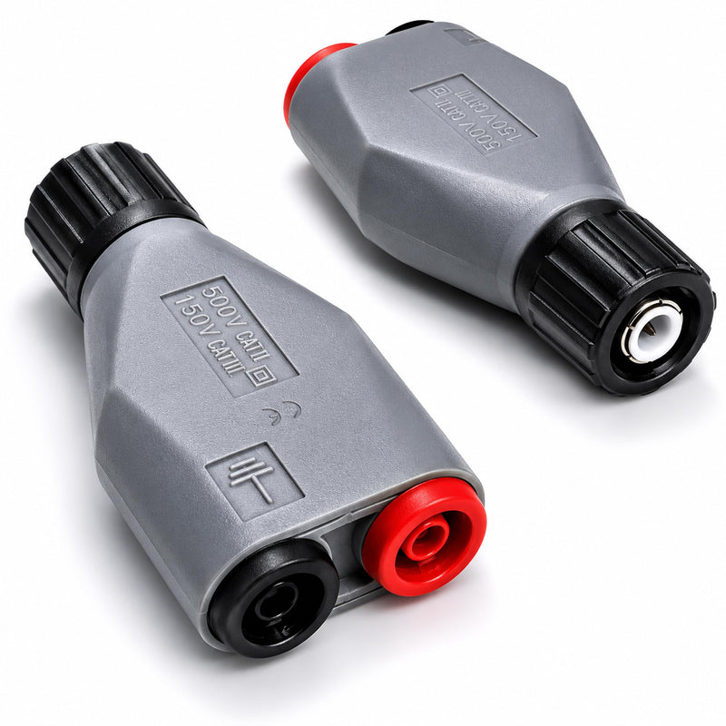 PeakTech 7055 BNC to 4 mm Adapter Plug for Oscilloscopes, Touch-Safe