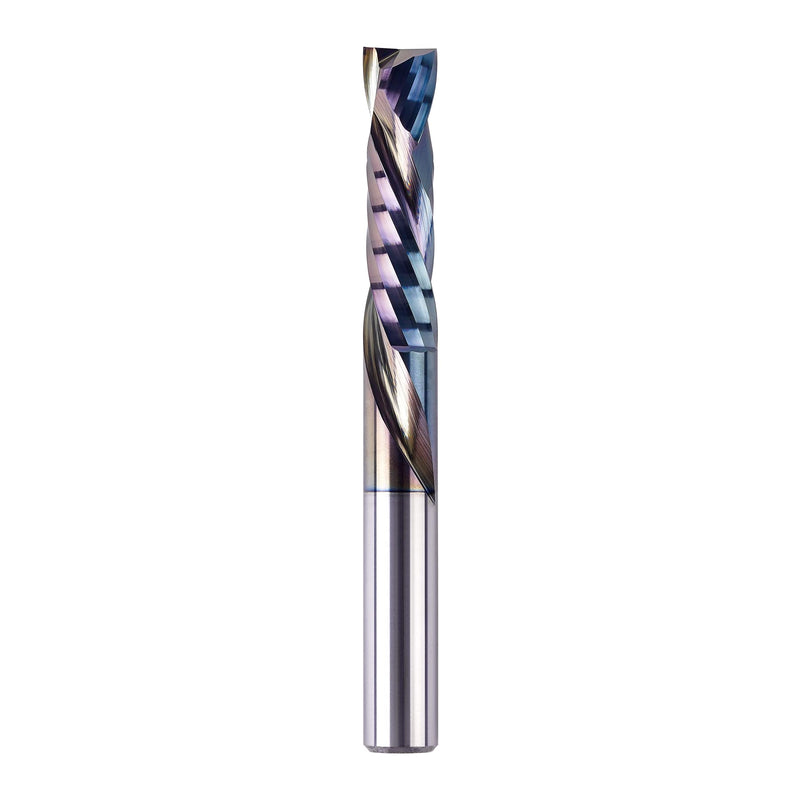 [Australia - AusPower] - SpeTool Spiral Groove Cutter 8 mm Shaft Compression 32 mm Cutting Length Spiral Cutter Groove Cutter CNC Milling Cutter Solid Carbide End Mill TAC Coating Cutter for Router Wood Cutter Router Bit Slot 1 With TAC coating 
